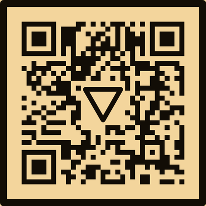 A Vezércsillag QR-jele, közepén háromszöggel